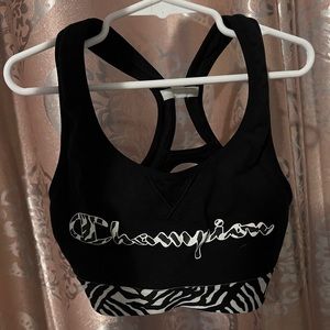 XS Black Champion Sports bra